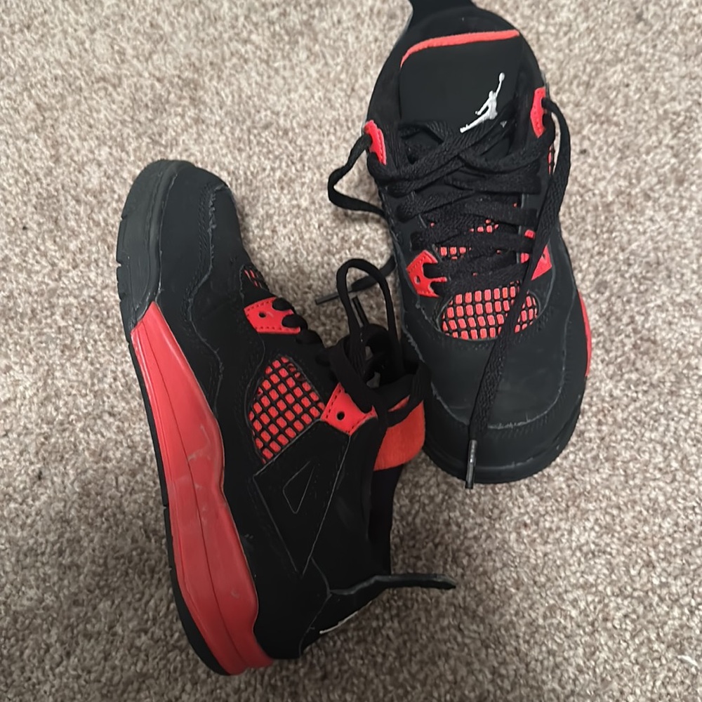🔥 Jordan 4 Retro Preschool. Black/Multi-Color.